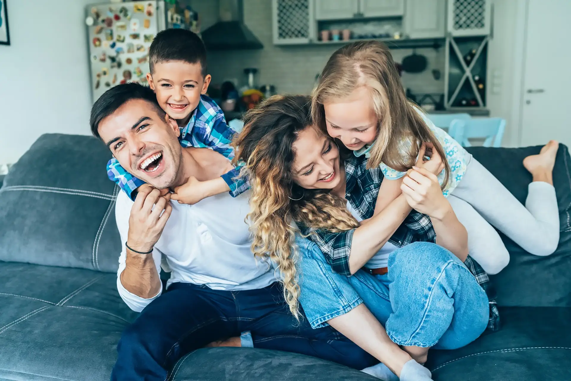 Happy Family with Kids