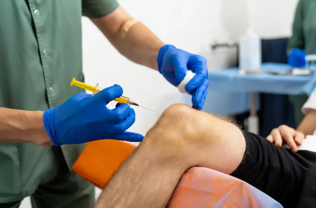 Knee medical injection