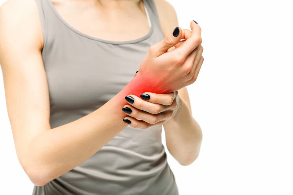 joint pain painful woman with hand injury