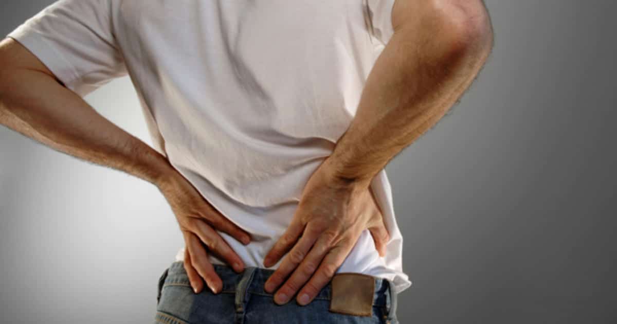 A man having a chronic back pain